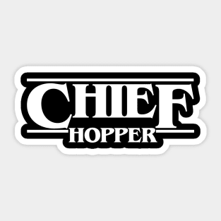 Chief Hopper white Sticker